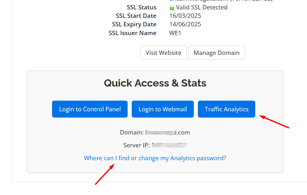 WHMCS Traffic Analytics Button