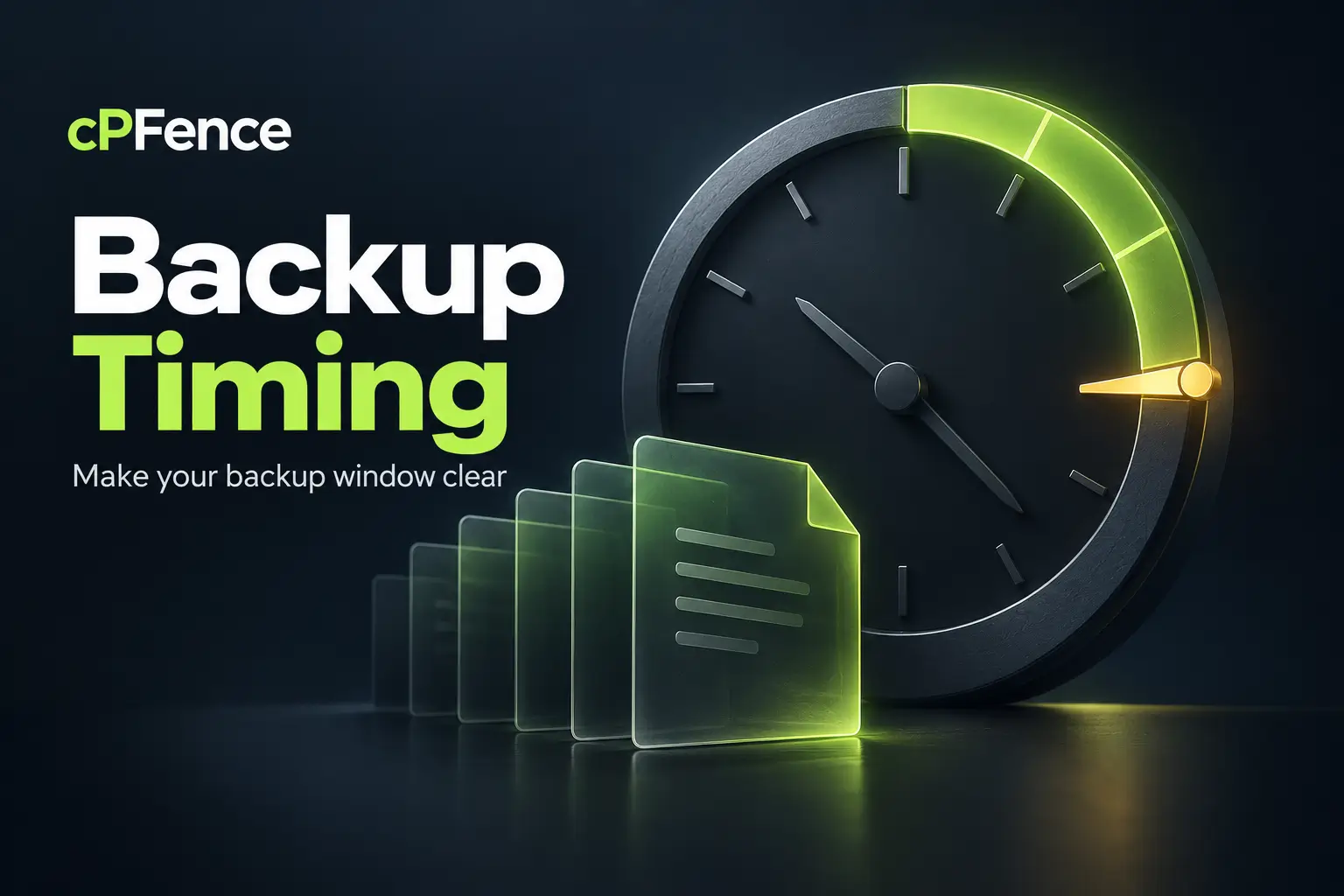 Backup Timing conceptual feature illustration