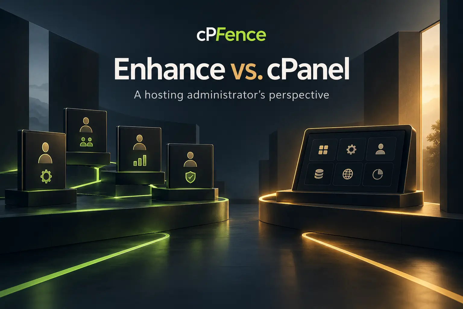 Enhance Comparison conceptual feature illustration