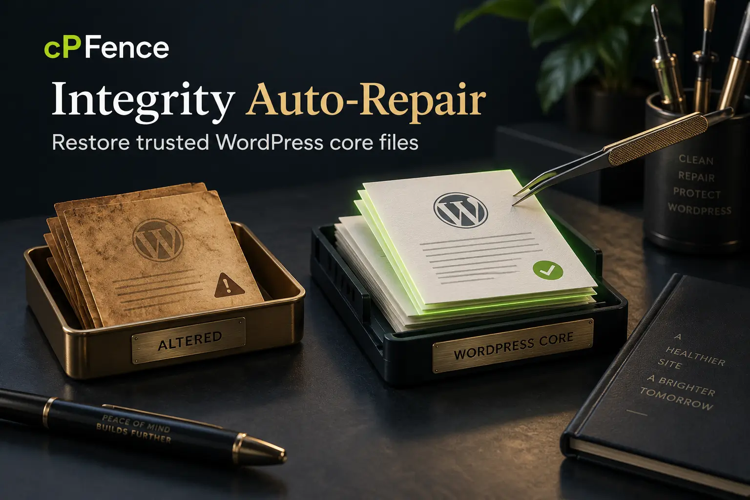 Integrity Auto-Repair conceptual feature illustration