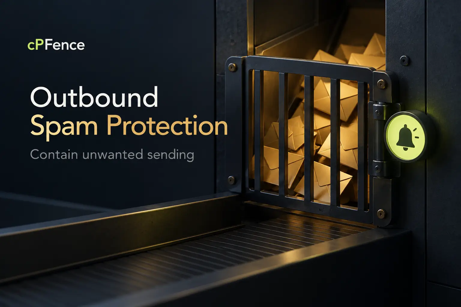 Outbound Spam Protection conceptual feature illustration