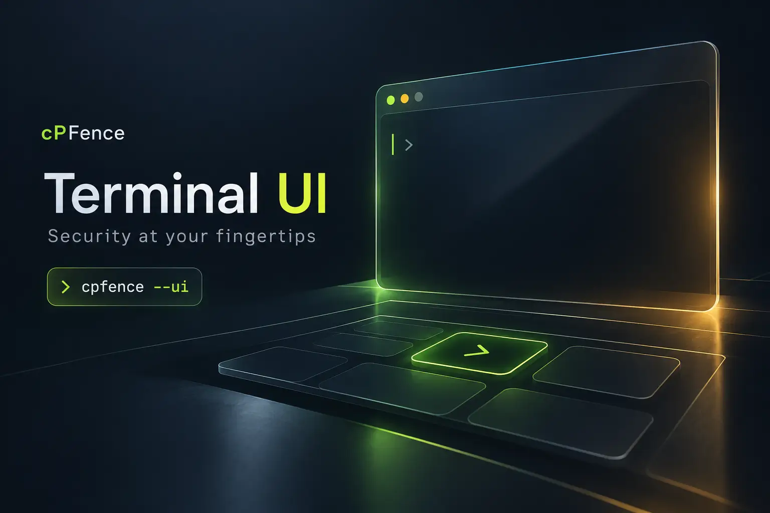 cPFence Terminal UI feature artwork with the cpfence --ui command
