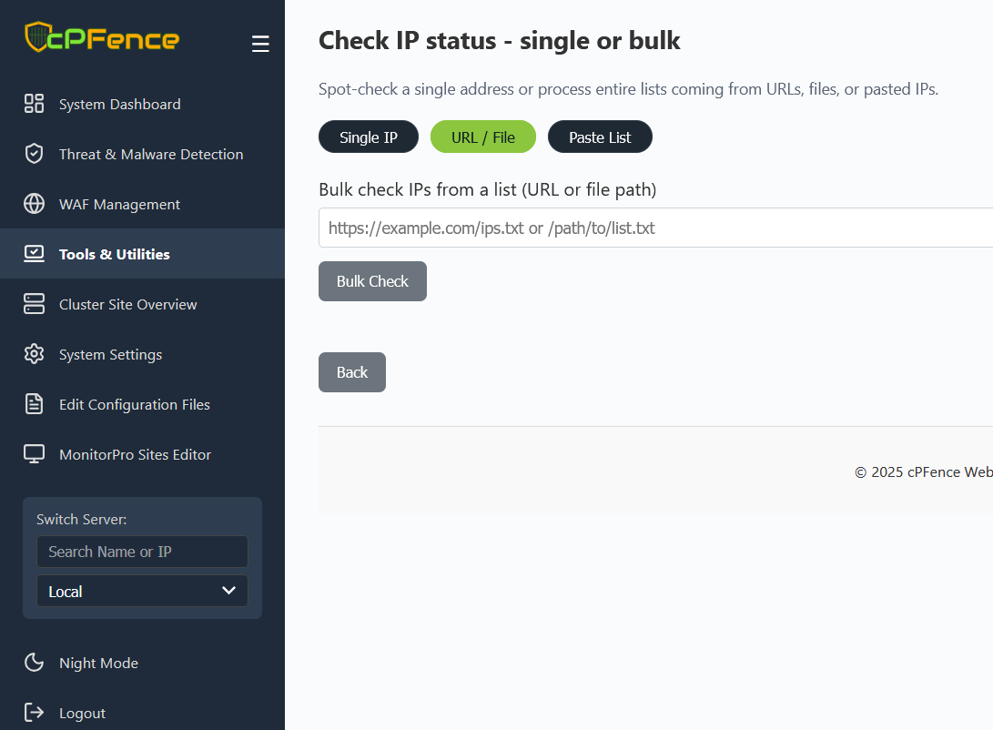 Bulk IP Status Checker
