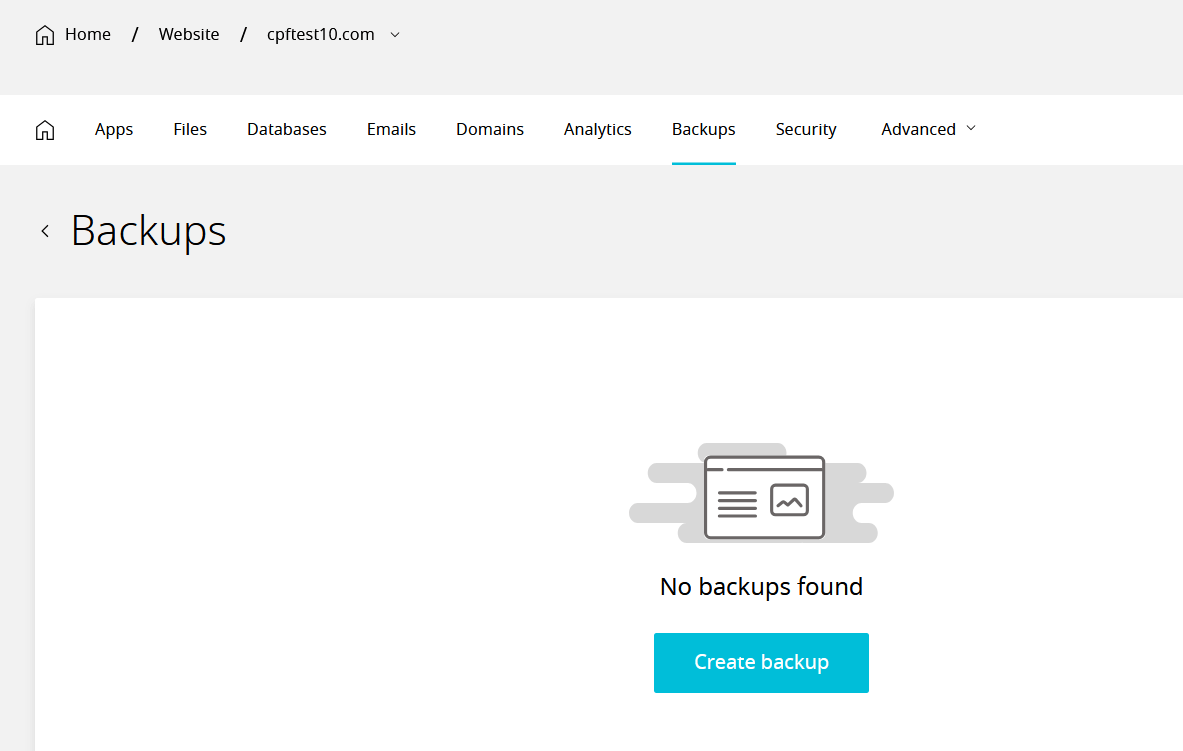 No backups