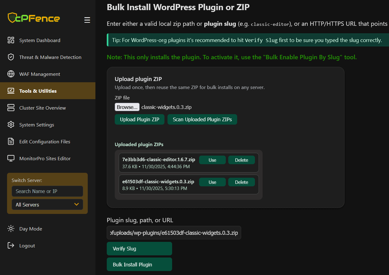 Upload Plugin Feature